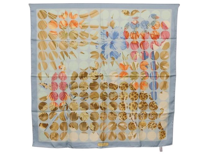Salvatore Ferragamo Cartier Scarf Silk 2 Set Light Blue - vista 10