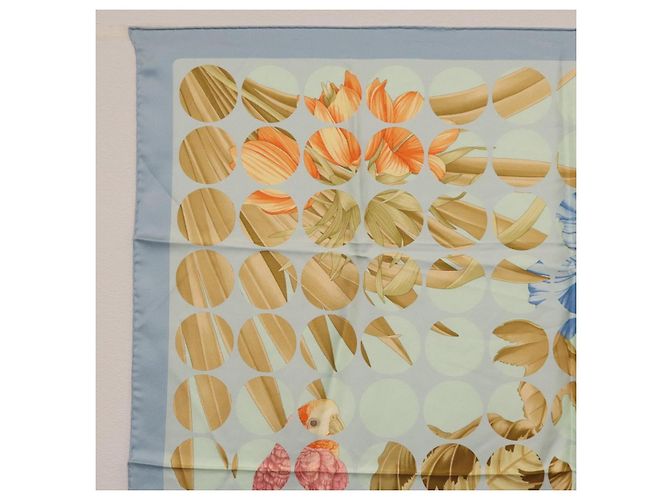 Salvatore Ferragamo Cartier Scarf Silk 2 Set Light Blue - vista 11