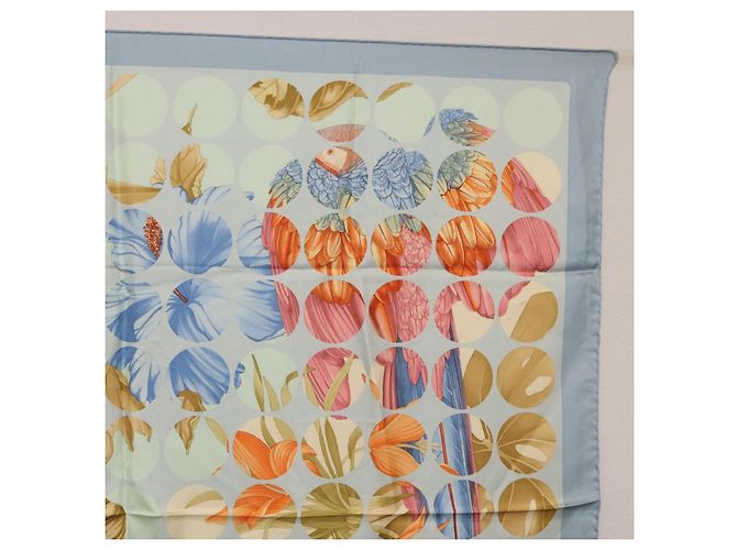 Salvatore Ferragamo Cartier Scarf Silk 2 Set Light Blue - vista 12