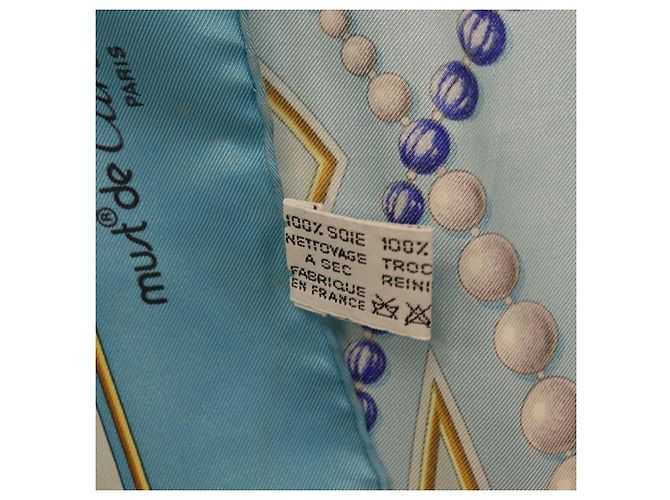 Salvatore Ferragamo Cartier Scarf Silk 2 Set Light Blue - vista 9