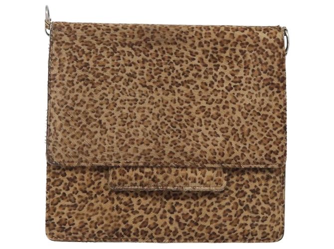 Bottega Veneta Chain Shoulder Bag Harako leather Brown Silver - vista 13