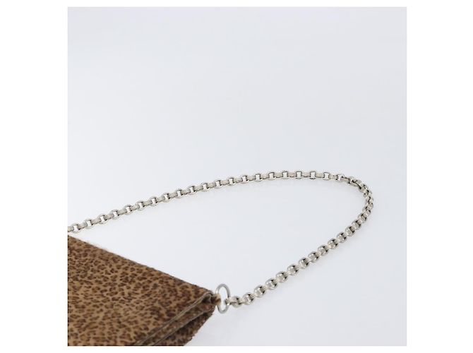 Bottega Veneta Chain Shoulder Bag Harako leather Brown Silver - vista 14