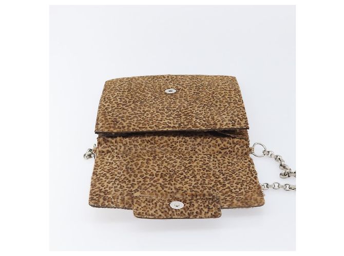 Bottega Veneta Chain Shoulder Bag Harako leather Brown Silver - vista 19
