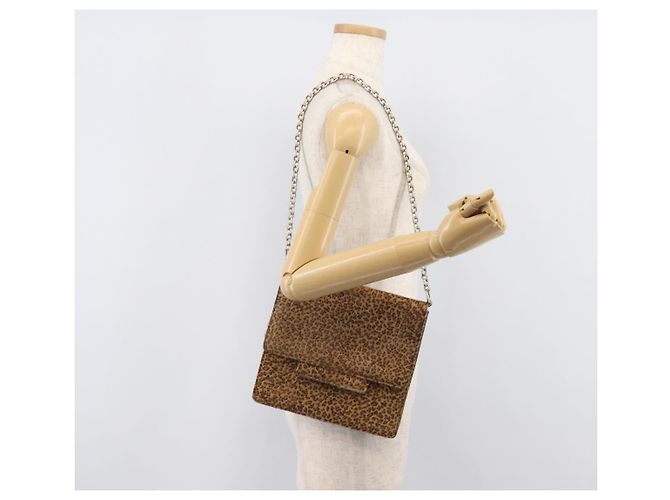 Bottega Veneta Chain Shoulder Bag Harako leather Brown Silver - vista 25