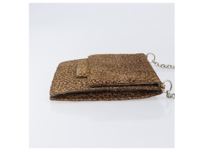Bottega Veneta Chain Shoulder Bag Harako leather Brown Silver - vista 3