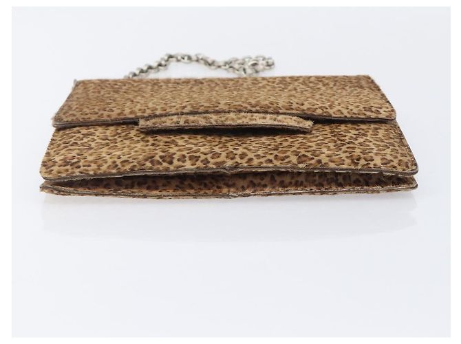 Bottega Veneta Chain Shoulder Bag Harako leather Brown Silver - vista 5
