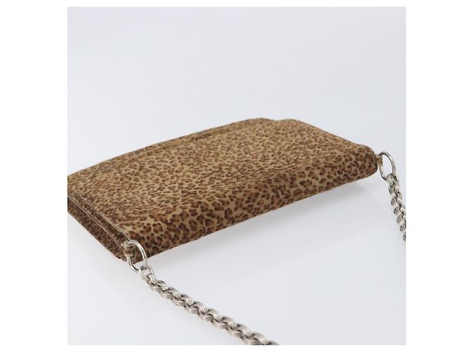 Bottega Veneta Chain Shoulder Bag Harako leather Brown Silver - vista 6