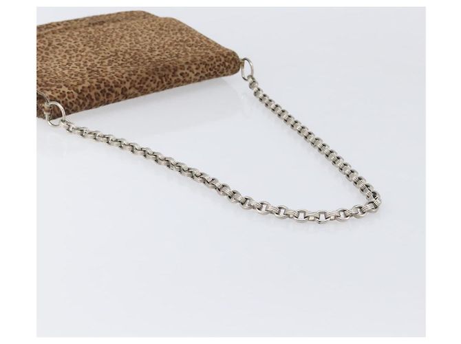 Bottega Veneta Chain Shoulder Bag Harako leather Brown Silver - vista 7