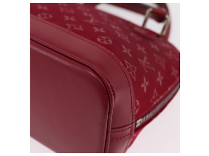 LOUIS VUITTON Monogram Satin Little Alma Hand Bag Red M92350 LV - vista 10