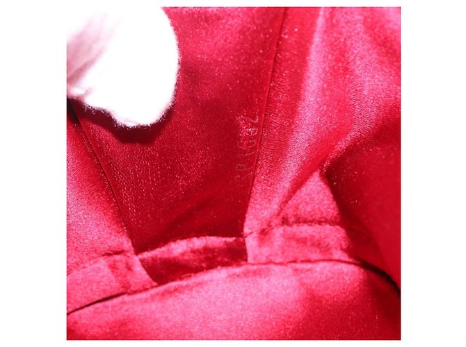 LOUIS VUITTON Monogram Satin Little Alma Hand Bag Red M92350 LV - vista 12