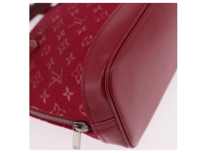 LOUIS VUITTON Monogram Satin Little Alma Hand Bag Red M92350 LV - vista 17
