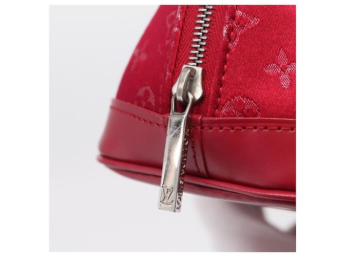 LOUIS VUITTON Monogram Satin Little Alma Hand Bag Red M92350 LV - vista 18