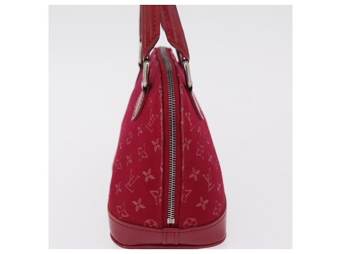 LOUIS VUITTON Monogram Satin Little Alma Hand Bag Red M92350 LV - vista 3