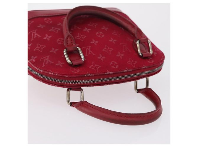 LOUIS VUITTON Monogram Satin Little Alma Hand Bag Red M92350 LV - vista 7