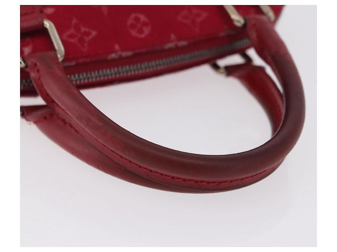 LOUIS VUITTON Monogram Satin Little Alma Hand Bag Red M92350 LV - vista 8