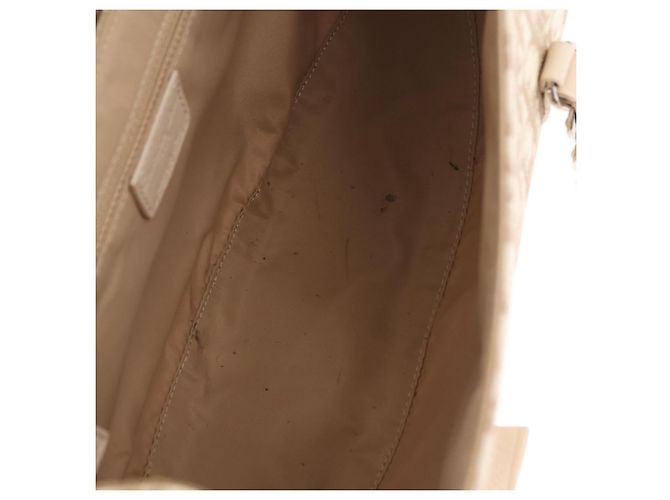 Christian Dior Trotter Canvas Romantic Hand Bag PVC Beige Silver - vista 11
