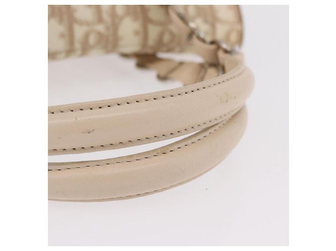 Christian Dior Trotter Canvas Romantic Hand Bag PVC Beige Silver - vista 15