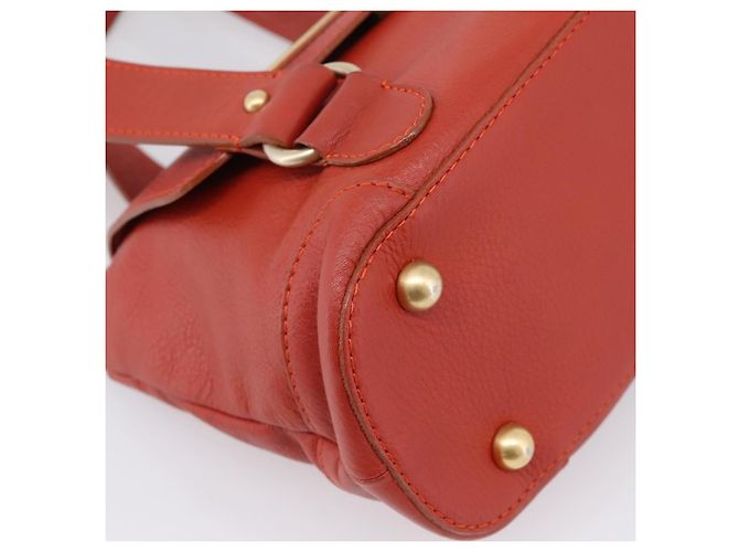 Chloé Chloe Tote Bag Leather Red Gold - vista 11