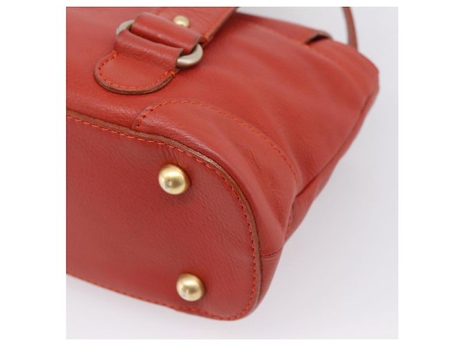 Chloé Chloe Tote Bag Leather Red Gold - vista 12