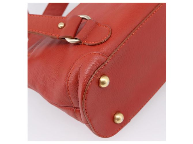 Chloé Chloe Tote Bag Leather Red Gold - vista 13