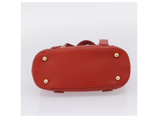 Chloé Chloe Tote Bag Leather Red Gold - vista 9