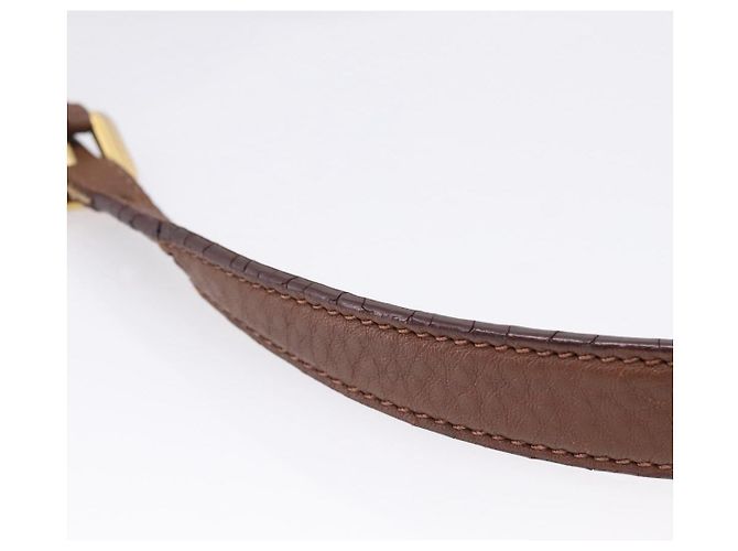 PRADA Hand Bag Vittero Dino Leather 2way Brown Gold - vista 15