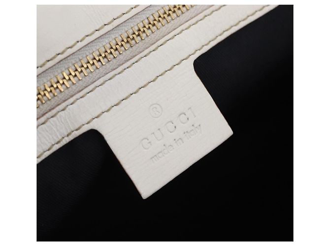 GUCCI GG Supreme Sherry Line Hand Bag PVC White Gold - vista 23