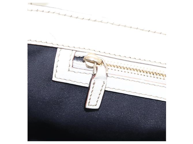 GUCCI GG Supreme Sherry Line Hand Bag PVC White Gold - vista 26