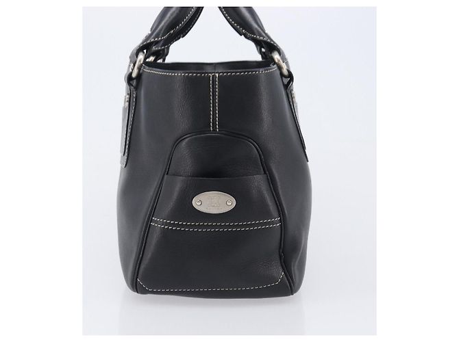 Céline CELINE Boogie Bag Hand Bag Leather Black Silver - vista 3