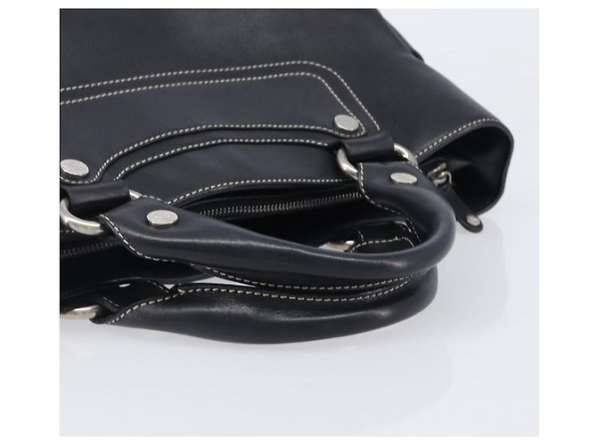 Céline CELINE Boogie Bag Hand Bag Leather Black Silver - vista 7