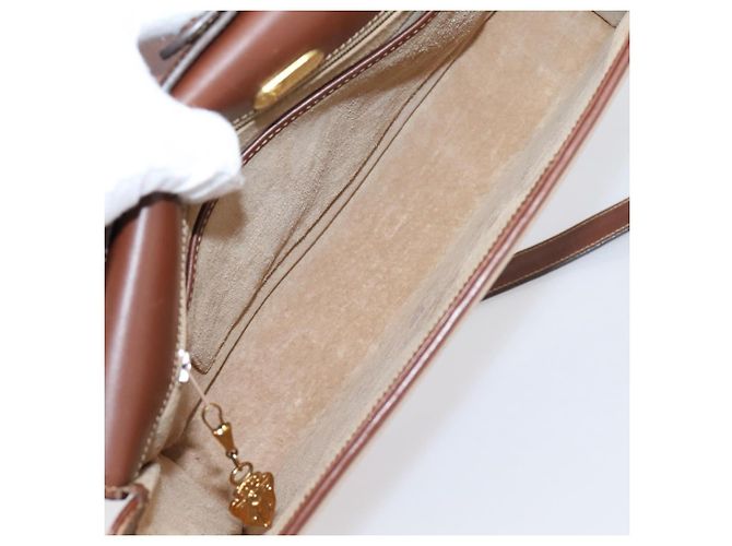 GUCCI Hand Bag Leather Beige Gold - vista 11