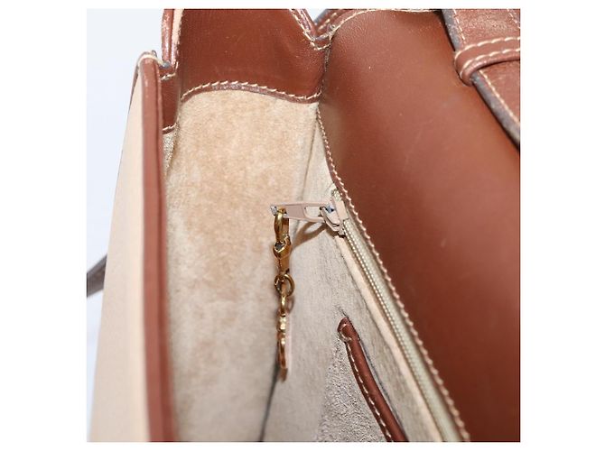 GUCCI Hand Bag Leather Beige Gold - vista 20