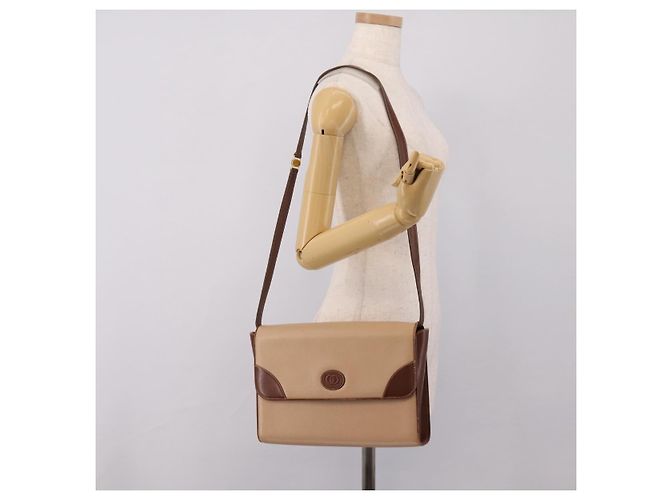 GUCCI Hand Bag Leather Beige Gold - vista 23