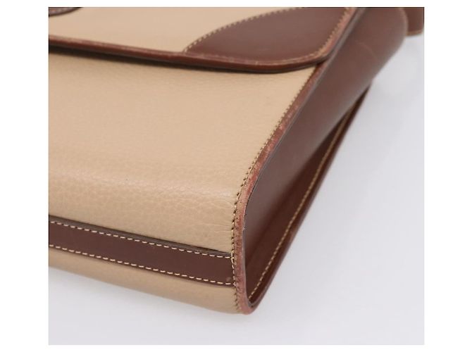 GUCCI Hand Bag Leather Beige Gold - vista 9
