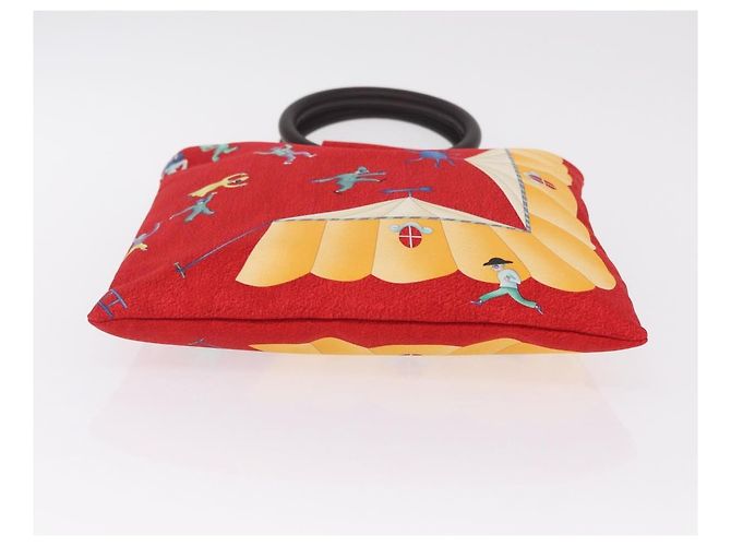 Bulgari BVLGARI Girotondo Di Marionette Hand Bag Silk Red - vista 5