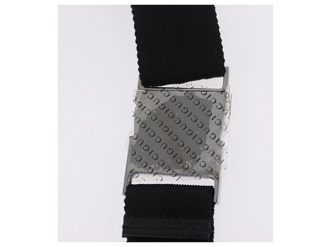 GUCCI GG Canvas Waist Bag Black Silver 131236 - vista 10