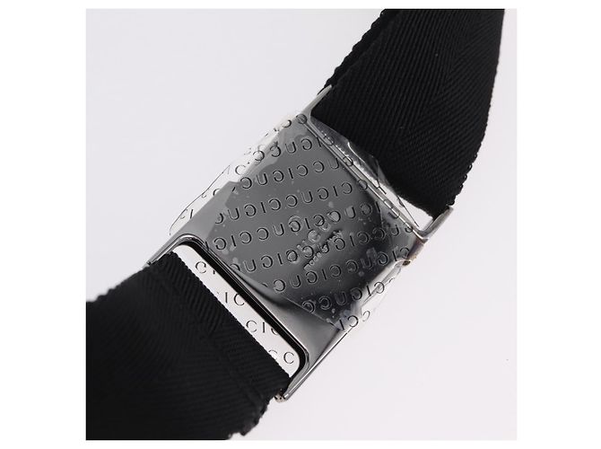 GUCCI GG Canvas Waist Bag Black Silver 131236 - vista 11