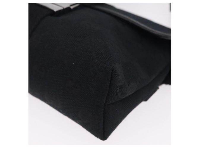 GUCCI GG Canvas Waist Bag Black Silver 131236 - vista 14