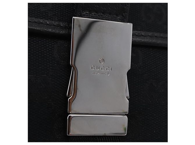 GUCCI GG Canvas Waist Bag Black Silver 131236 - vista 17