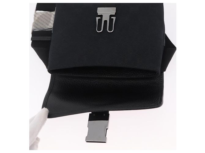 GUCCI GG Canvas Waist Bag Black Silver 131236 - vista 18