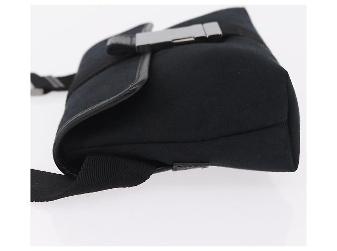 GUCCI GG Canvas Waist Bag Black Silver 131236 - vista 5
