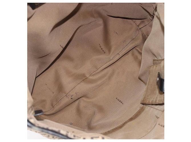 FENDI Zucchino Canvas Tote Bag Beige Silver 8BH074 - vista 11