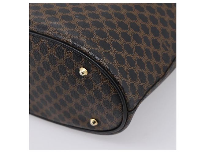 Céline CELINE Macadam Canvas Tote Bag PVC Leather Black Gold - vista 12