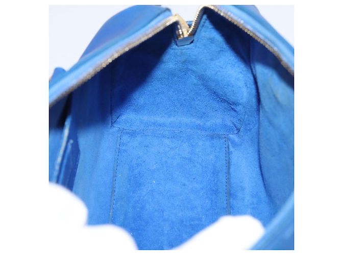 Autre Marque Borsa a mano Saint Laurent Baby Duffel in pelle 2way blu e oro - vista 20