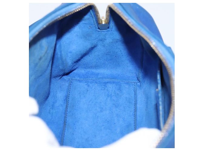 Autre Marque Borsa a mano Saint Laurent Baby Duffel in pelle 2way blu e oro - vista 21