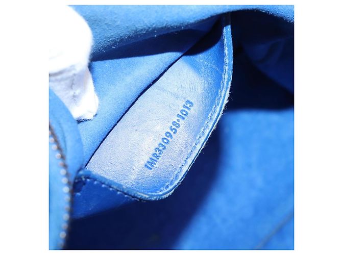 Autre Marque Borsa a mano Saint Laurent Baby Duffel in pelle 2way blu e oro - vista 23