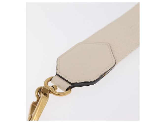 GUCCI Sherry Line Shoulder Bag Leather Ivory Gold - vista 11