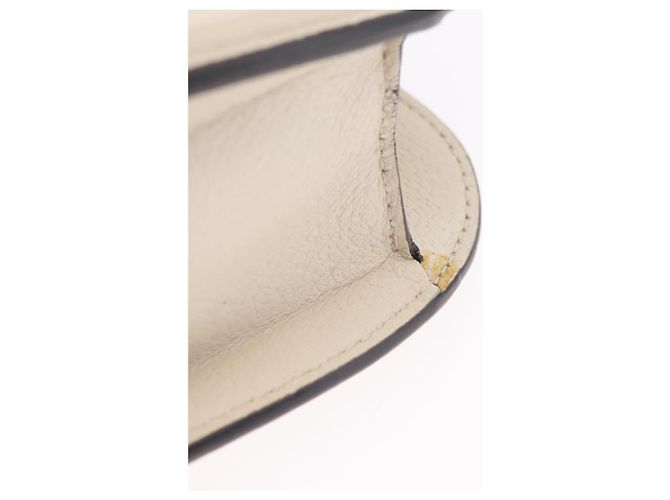 GUCCI Sherry Line Shoulder Bag Leather Ivory Gold - vista 17