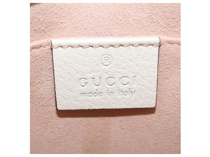 GUCCI Sherry Line Shoulder Bag Leather Ivory Gold - vista 24