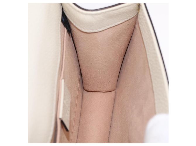 GUCCI Sherry Line Shoulder Bag Leather Ivory Gold - vista 26